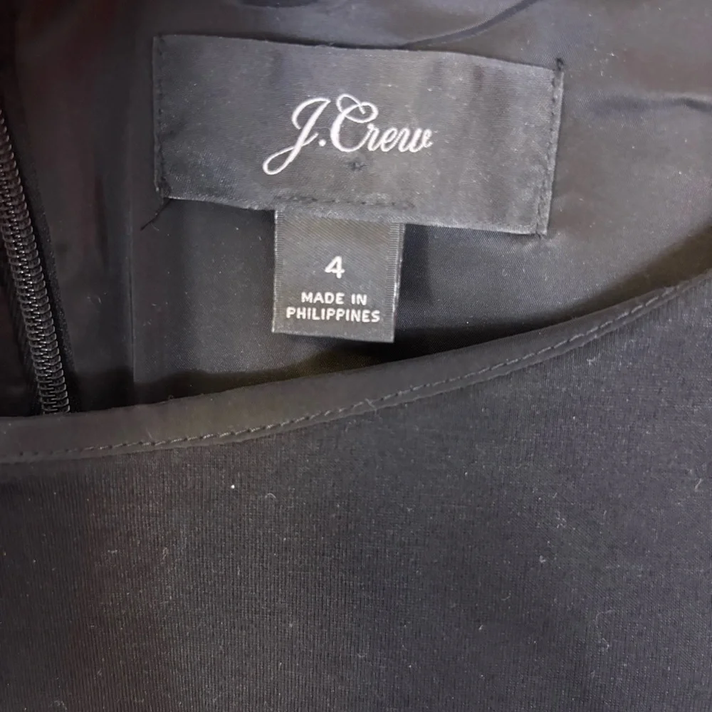 J. Crew Boat Neck Black 3/4 Sleeve Women's‎ Dress 4